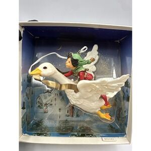 Vintage Hallmark QX1554 Christmas Fantasy Elf Goose Ornament 1981/82